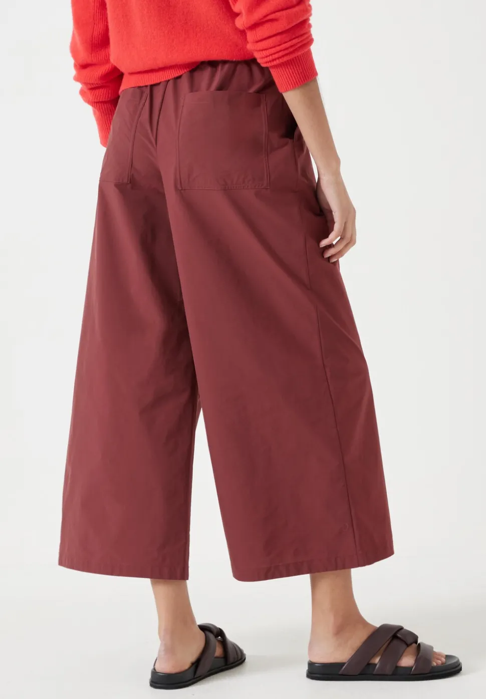 Technical Melissa Wide Leg Cropped Trousers