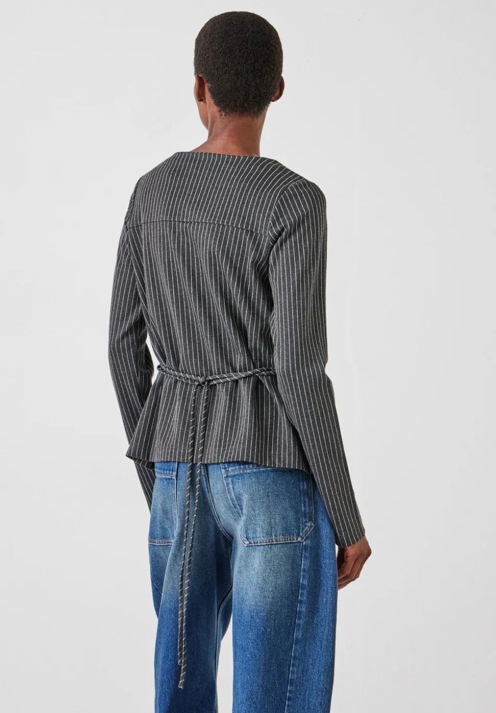 Tie Back Seamed Top