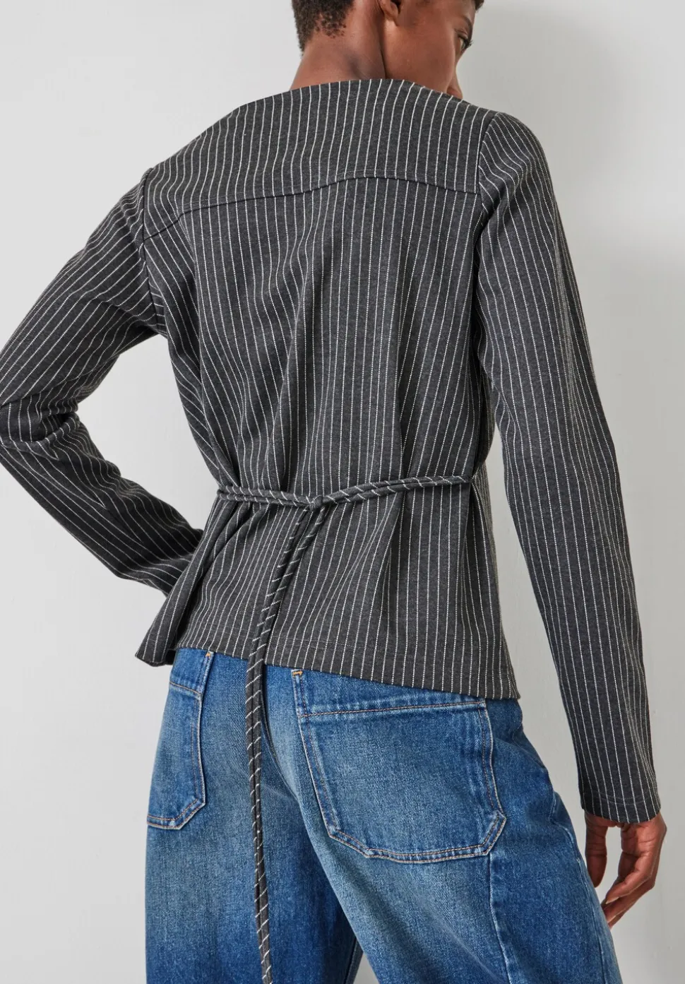 Tie Back Seamed Top