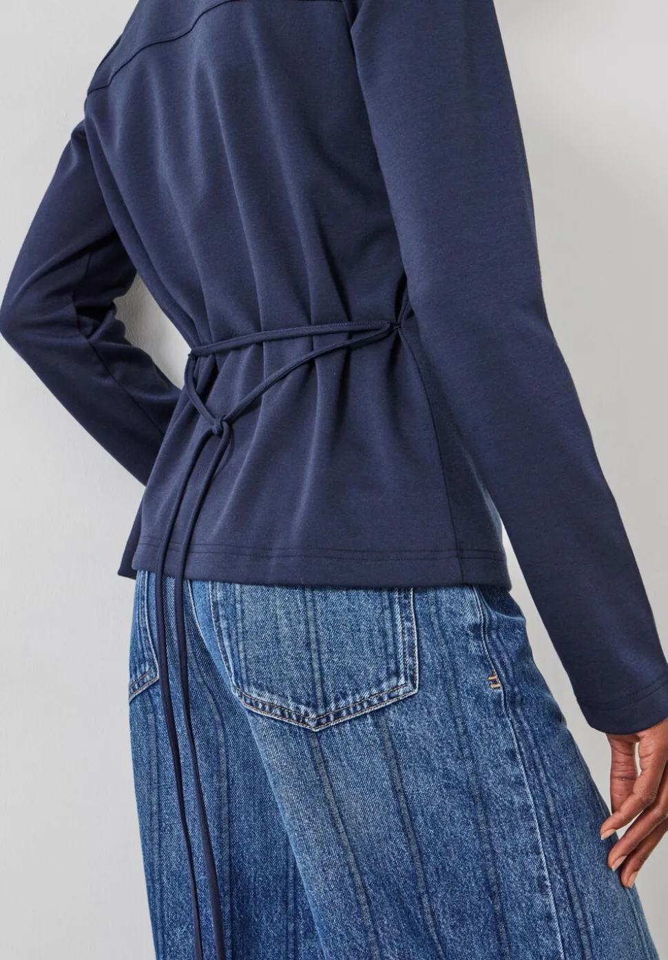 Tie Back Seamed Top