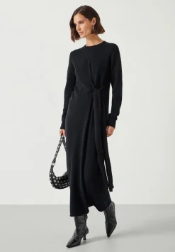 Tilly Tie Waist Merino Wool Midi Dress