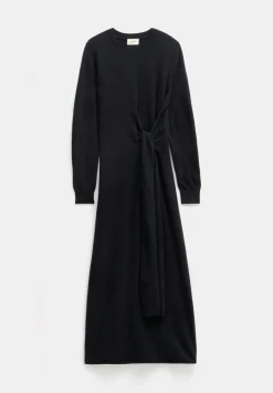 Tilly Tie Waist Merino Wool Midi Dress