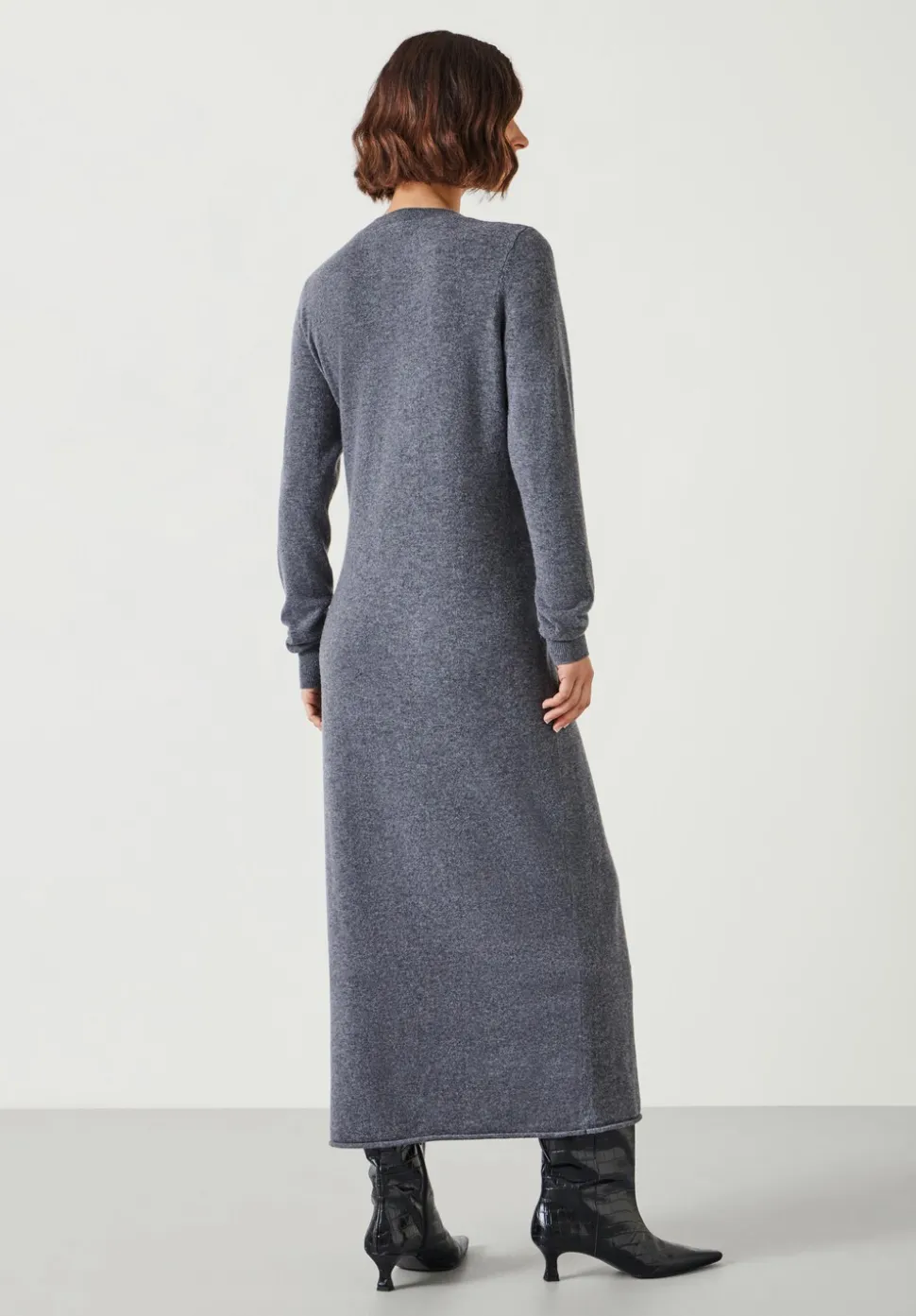 Tilly Tie Waist Merino Wool Midi Dress