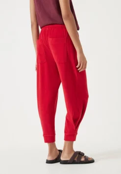 Towelling Barrel Leg Pleat Joggers