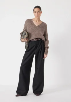 V Neck Wool Blend Jumper