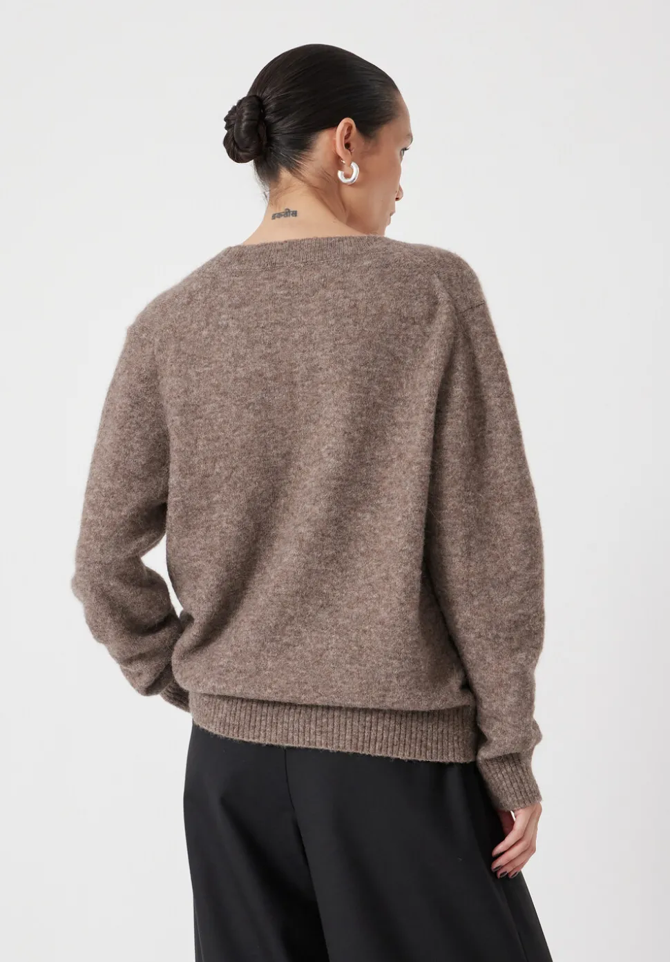 V Neck Wool Blend Jumper