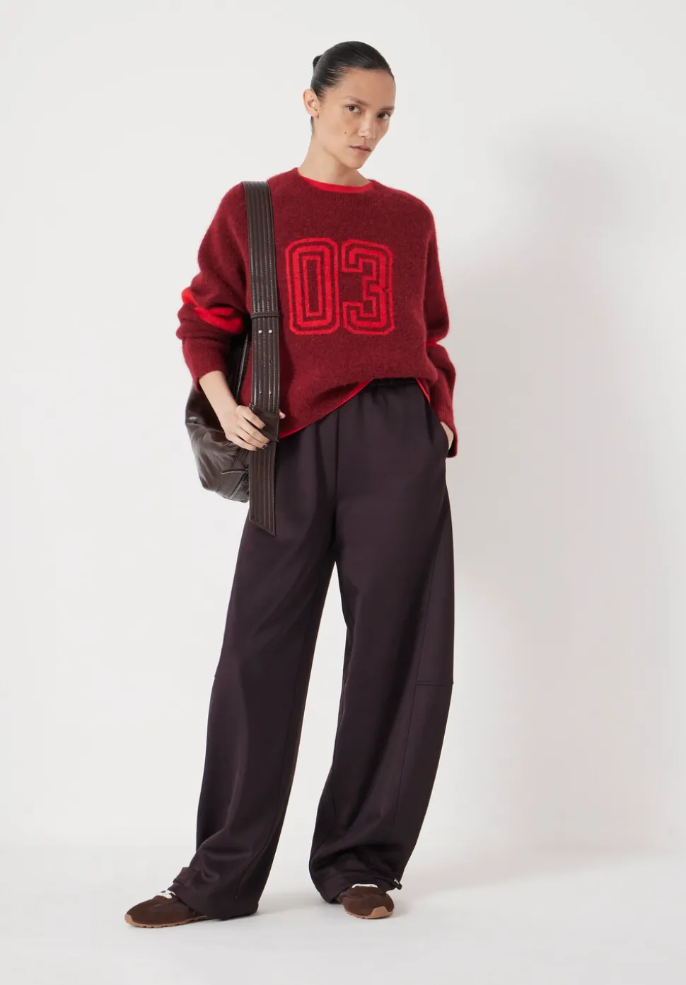 Varsity Jacquard Wool Blend Jumper