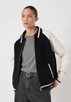 Varsity Logo Wool Blend Bomber Jacket