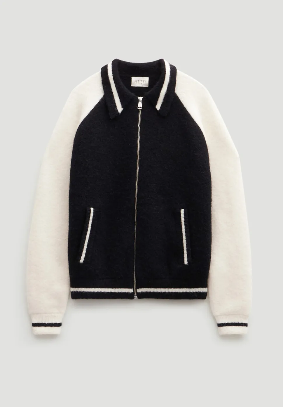 Varsity Logo Wool Blend Bomber Jacket