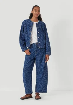 Velma Leopard Print Denim Jacket