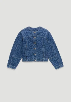 Velma Leopard Print Denim Jacket