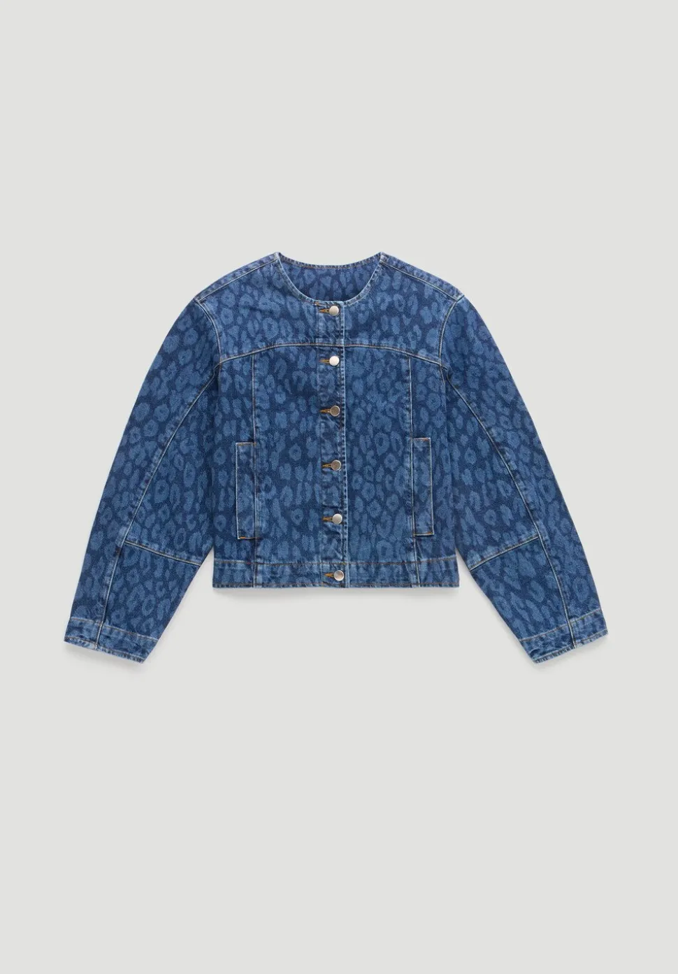 Velma Leopard Print Denim Jacket