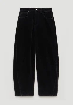 Velvet Cropped Bree Barrel Leg Jeans