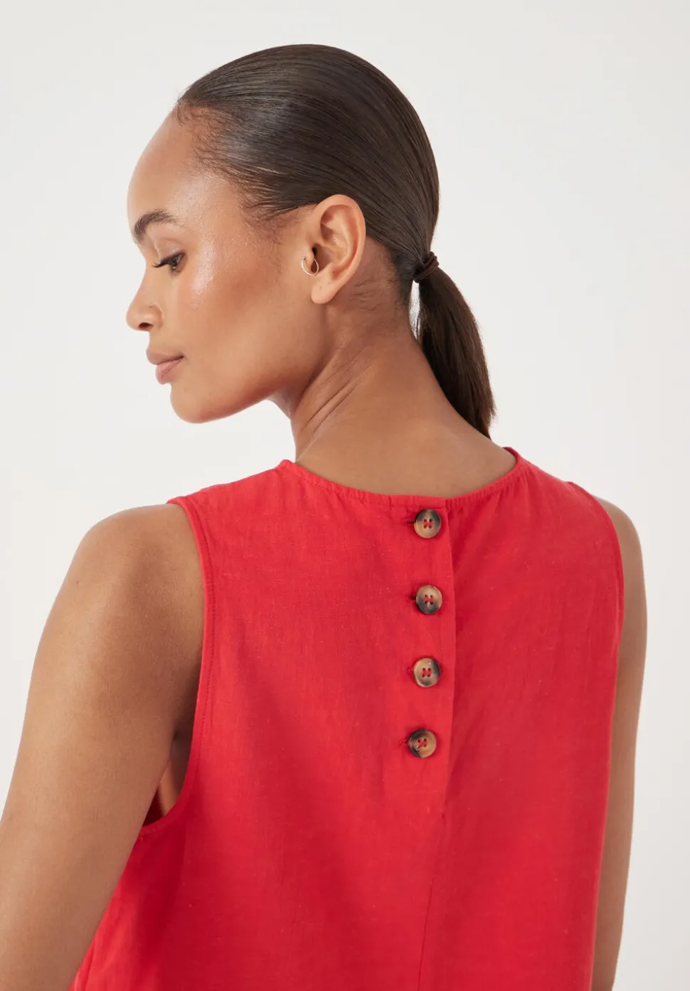 Vera Linen Blend Shell Top