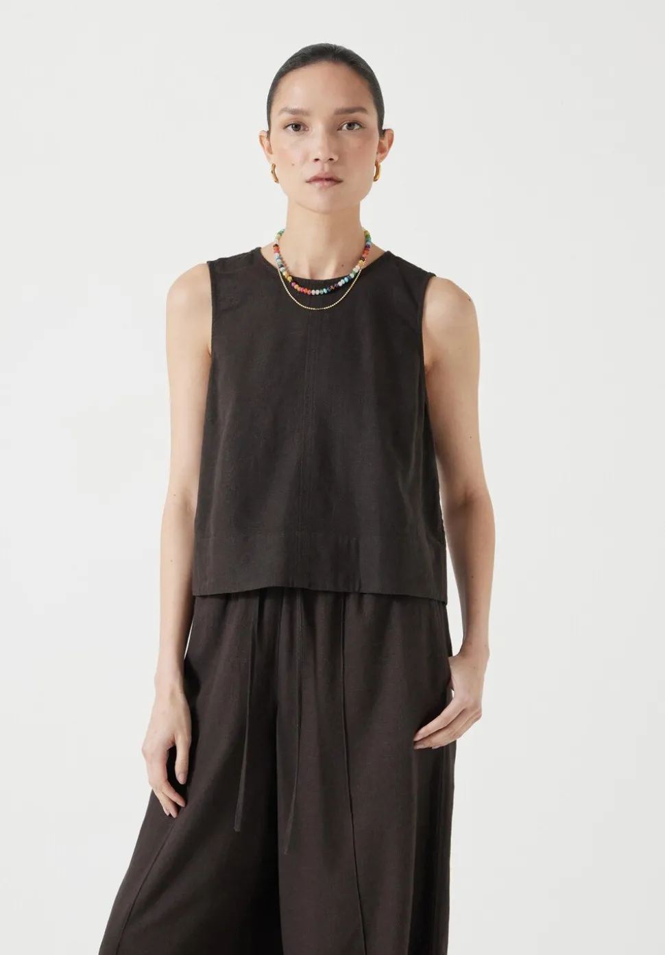Vera Linen Blend Shell Top