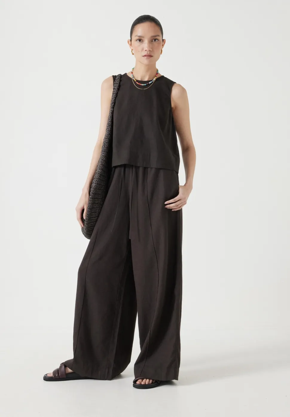 Vera Linen Blend Shell Top