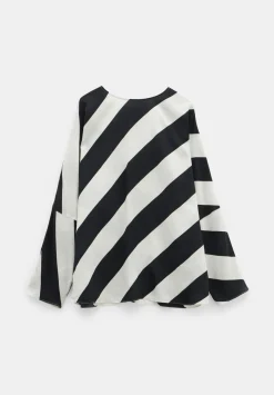 Whitney Diagonal Oversized Stripe Top