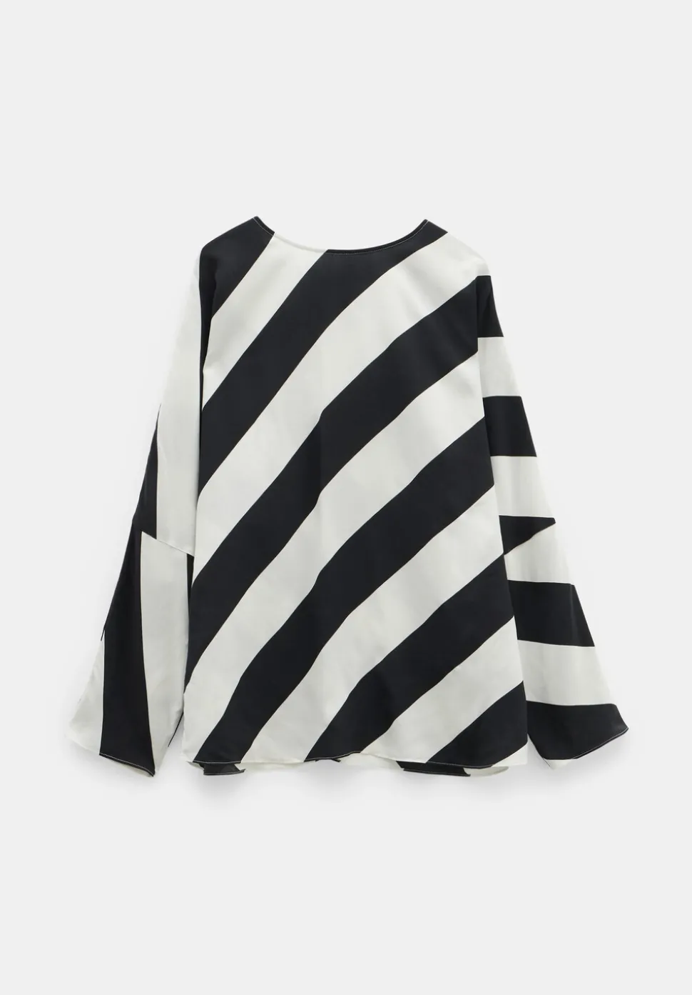 Whitney Diagonal Oversized Stripe Top