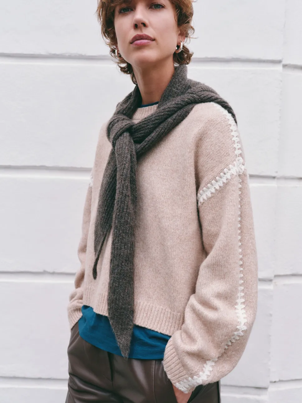 Whitney Whipstitch Knitted Jumper