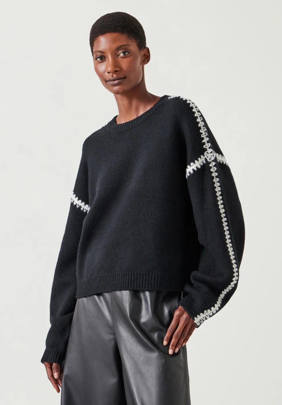 Whitney Wool Blend Stitch Detail Jumper