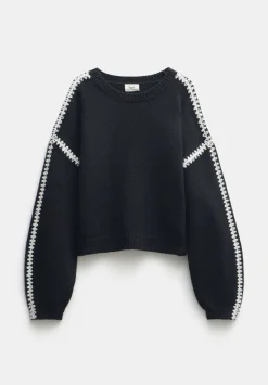 Whitney Wool Blend Stitch Detail Jumper