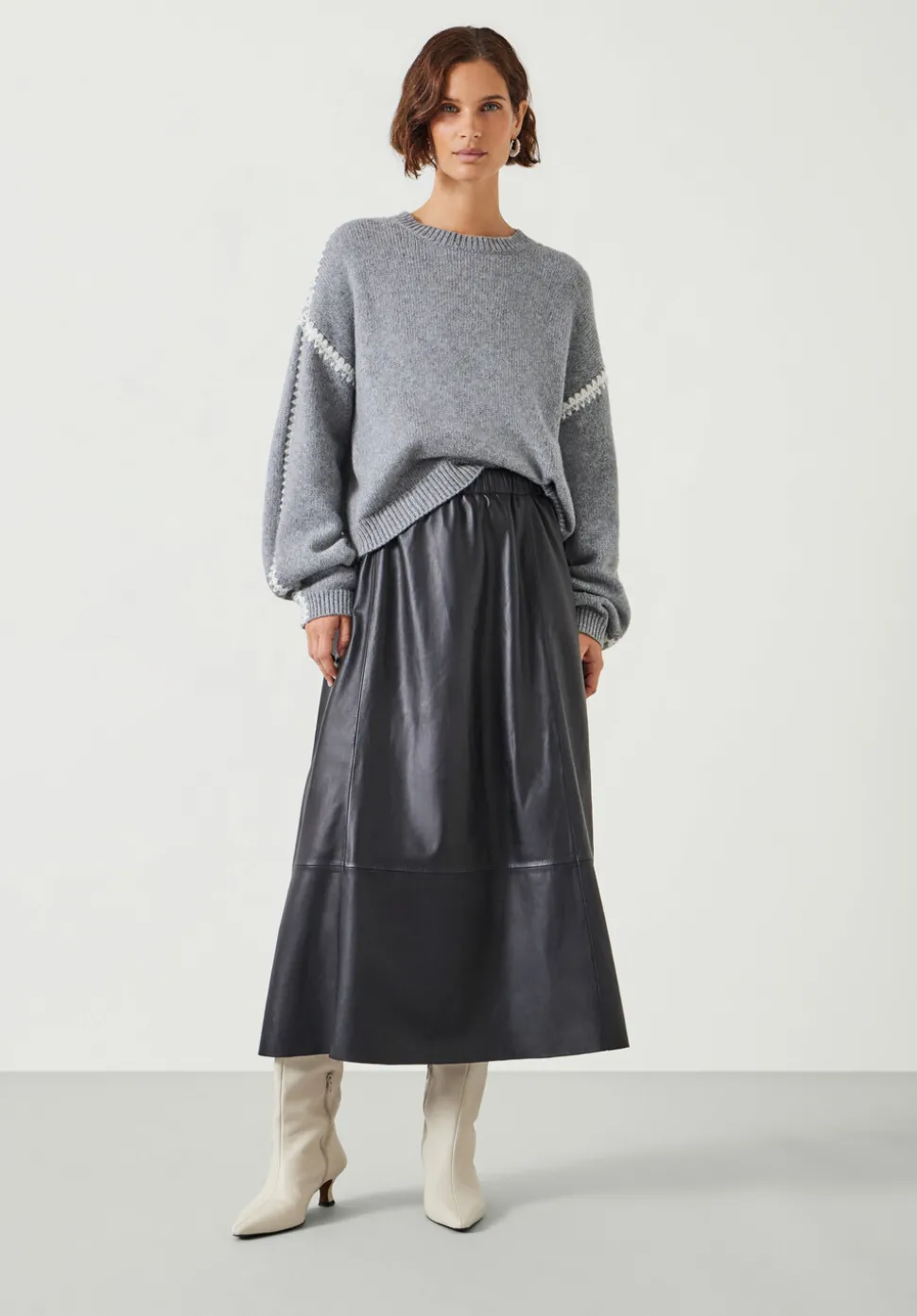 Whitney Wool Blend Stitch Detail Jumper