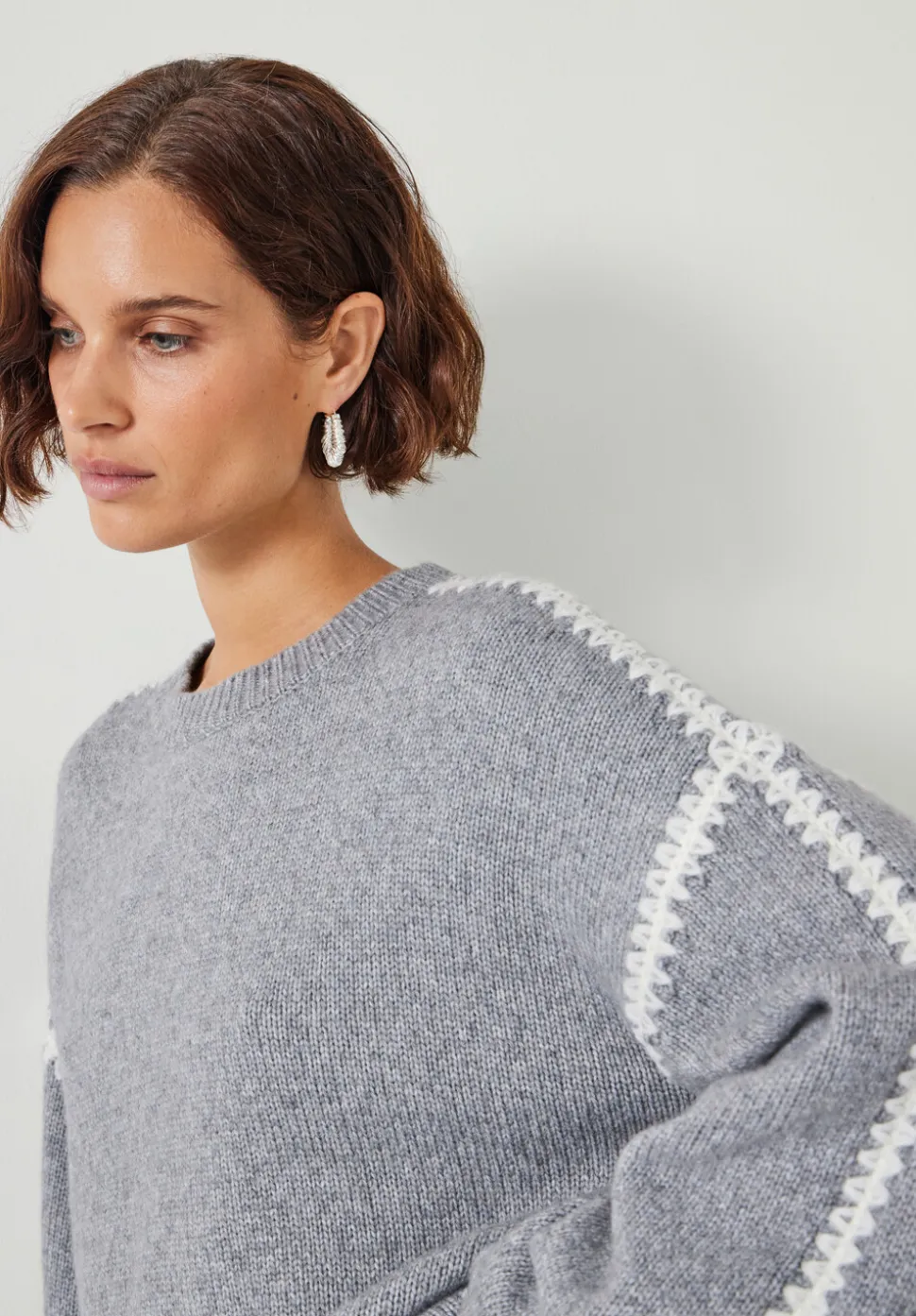 Whitney Wool Blend Stitch Detail Jumper