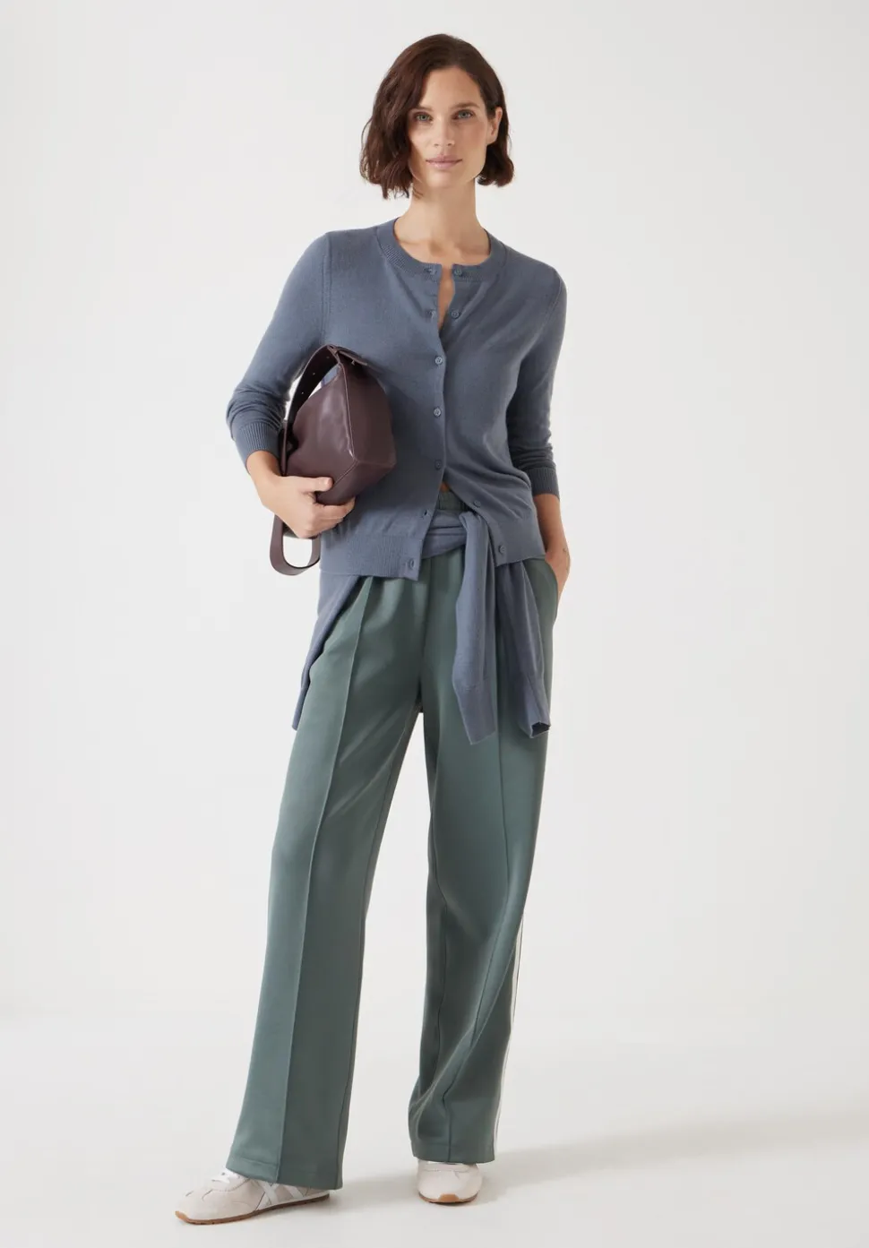 Wool Blend Slim Knitted Cardigan