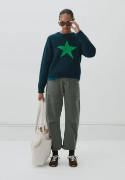 Wool Blend Star Jacquard Jumper
