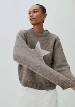 Wool Blend Star Jacquard Jumper