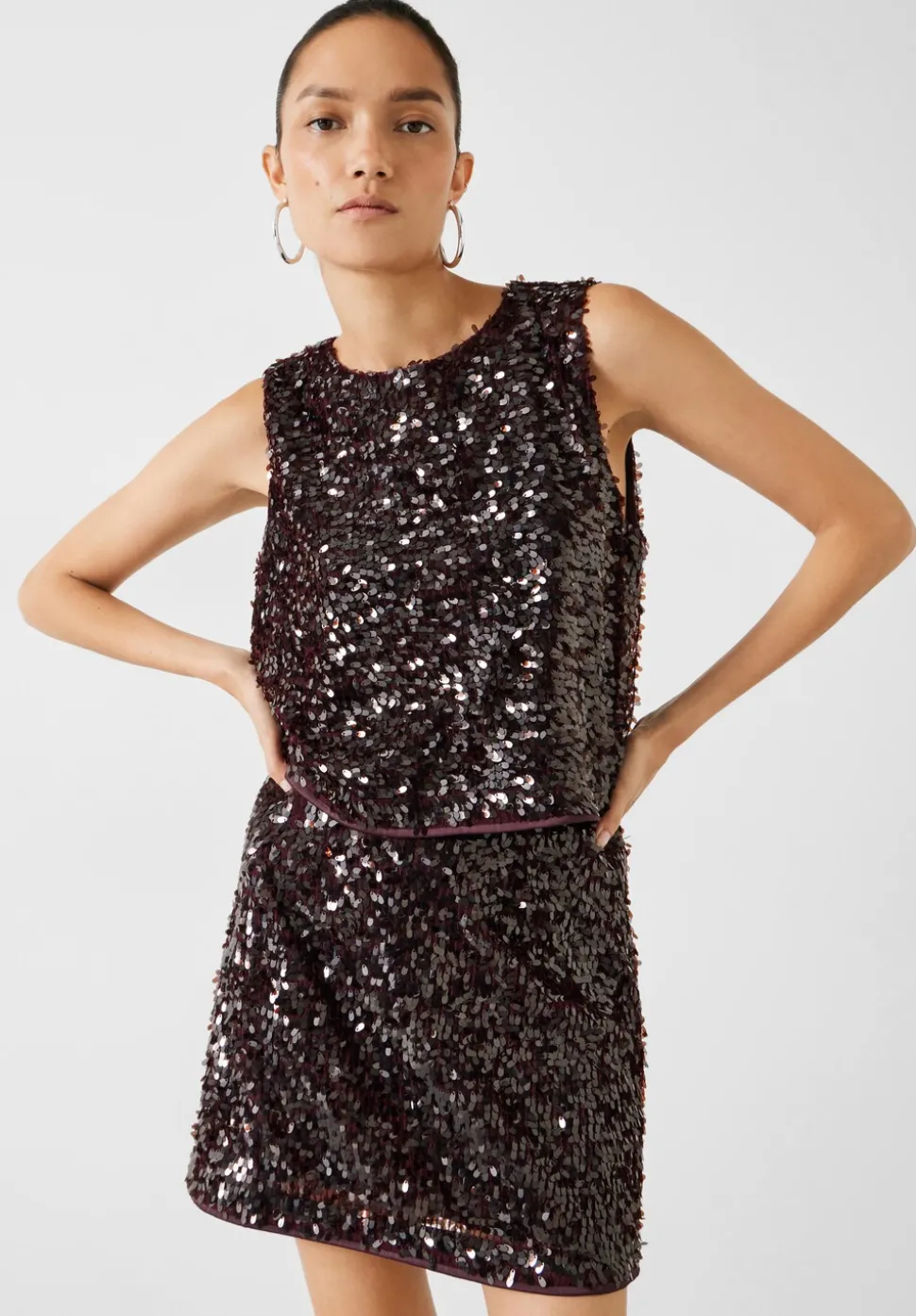 Zarina Sequin Top