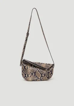 Zippy Crescent Leather Crossbody Bag