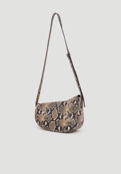 Zippy Crescent Leather Crossbody Bag