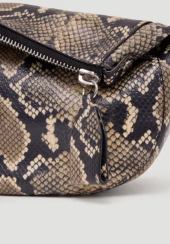 Zippy Crescent Leather Crossbody Bag