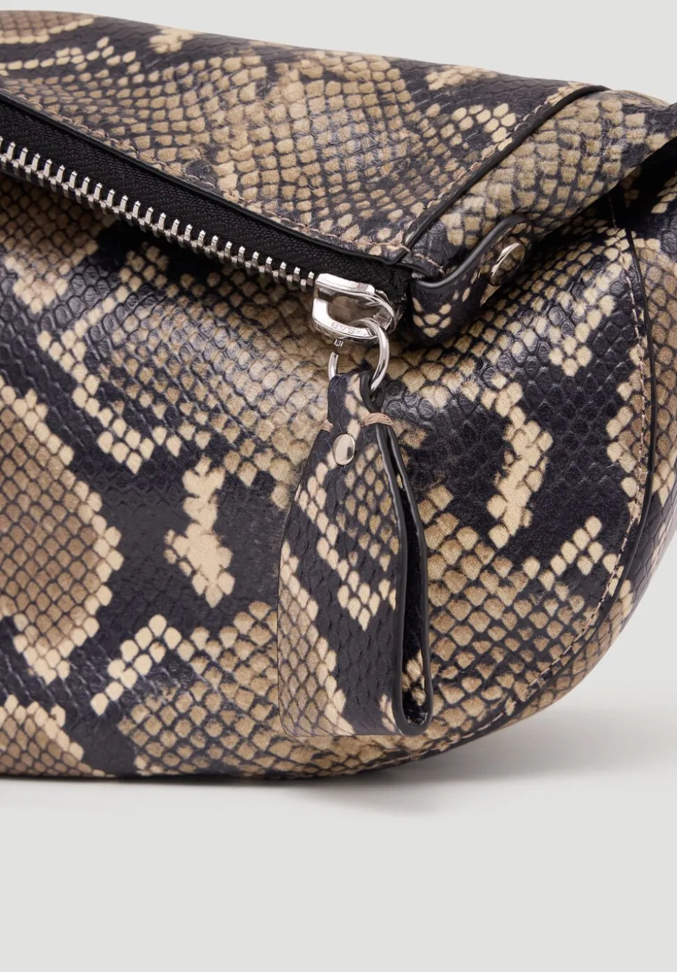 Zippy Crescent Leather Crossbody Bag