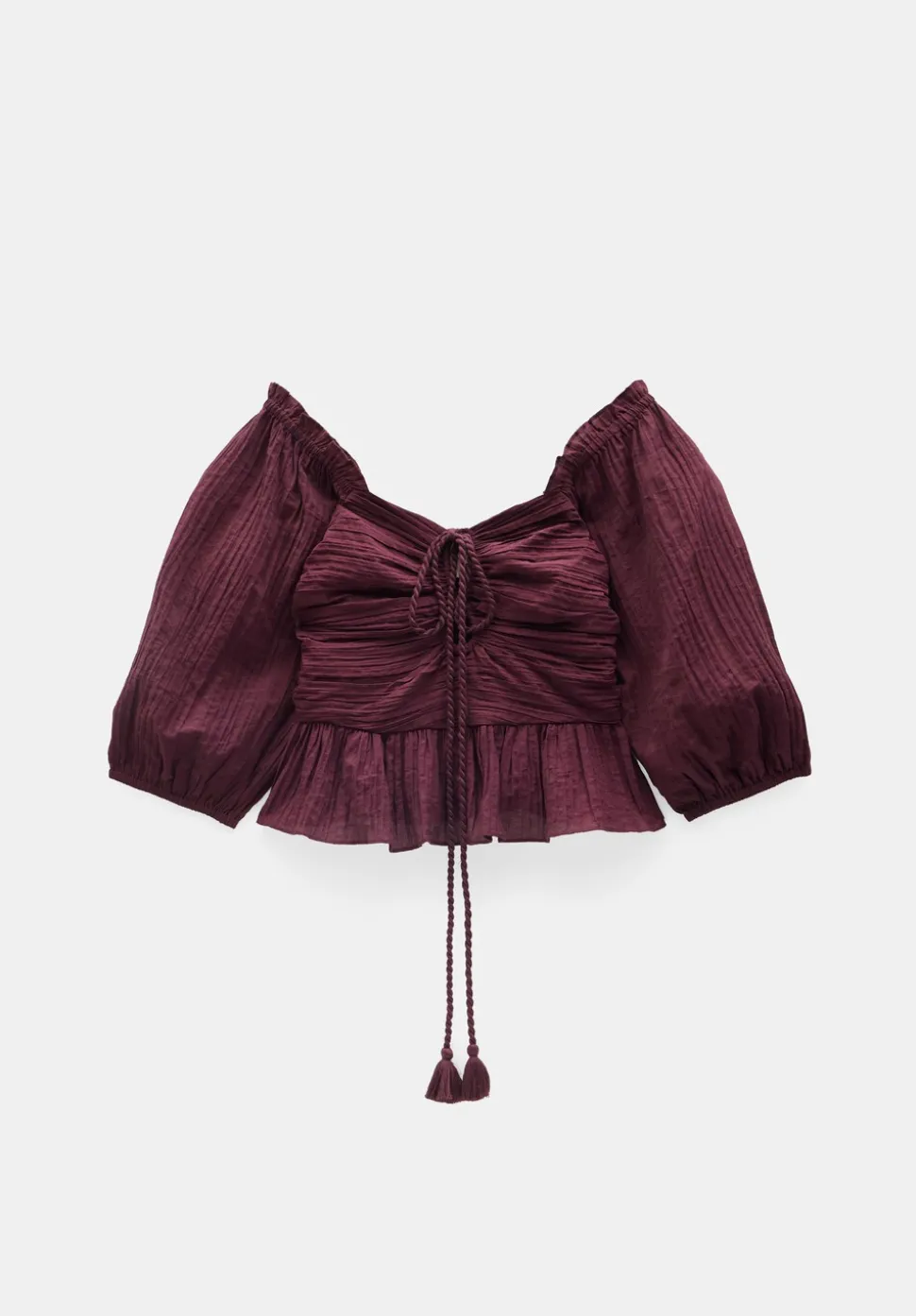Zoe Crinkle Peplum Top