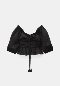 Zoe Crinkle Peplum Top